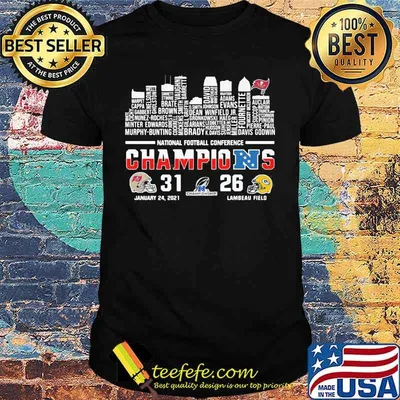 National Football Conference Champions Tampa Bay Buccaneers And Green Bay Packers Flag Shirt
