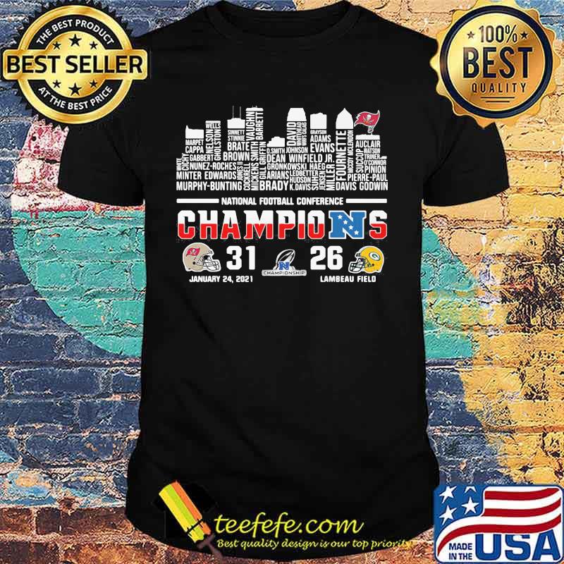 National Football Conference Champions Tampa Bay Buccaneers And Green Bay Packers Shirt National Football Conference Champions Tampa Bay Buccaneers And Green Bay Packers Shirt