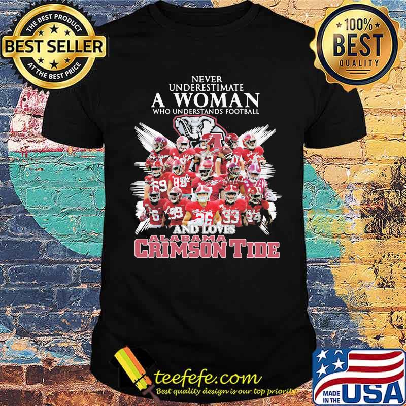 Never Underestimate A Woman Who Understands Football And Loves Alabama Crimson Tide Elephant Shirt