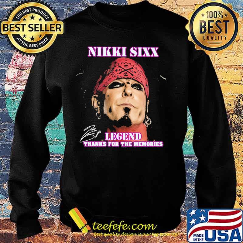 Nikki Sixx Legend Thanks For The Memories Signature Shirt Sweater Nikki Sixx Legend Thanks For The Memories Signature Shirt Sweater