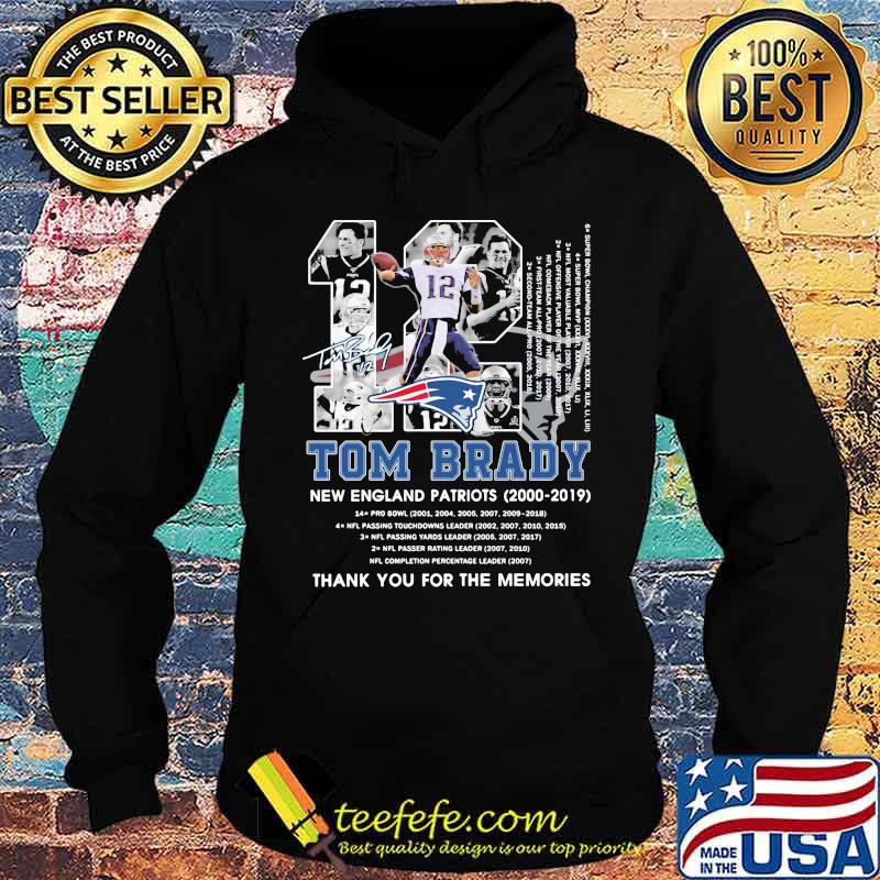 Number 12 Tom Brady New England Patriots 2000 2019 Signature Shirt Hoodie Number 12 Tom Brady New England Patriots 2000 2019 Signature Shirt Hoodie