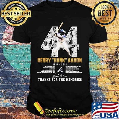 Number Forty Four Herry Hank Aaron Thank You For The Memories Chiefs Shirt