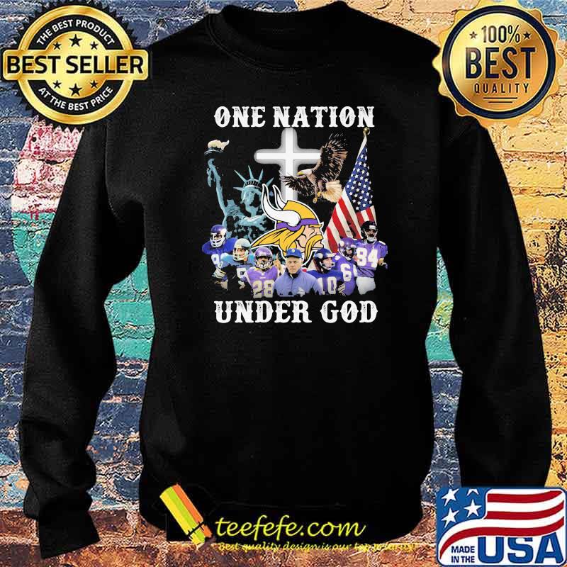 One Nation Under God American Flag Minnesota Vikings Football Shirt Sweater One Nation Under God American Flag Minnesota Vikings Football Shirt Sweater