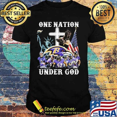 One Nation Under God Baltimore Ravens American Flag Shirt