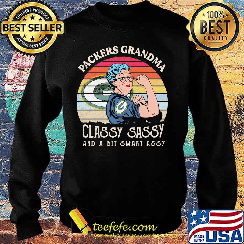 Packers Grandma Classy Sassy And A Bit Smart Assy Vintage Shirt Sweater Packers Grandma Classy Sassy And A Bit Smart Assy Vintage Shirt Sweater