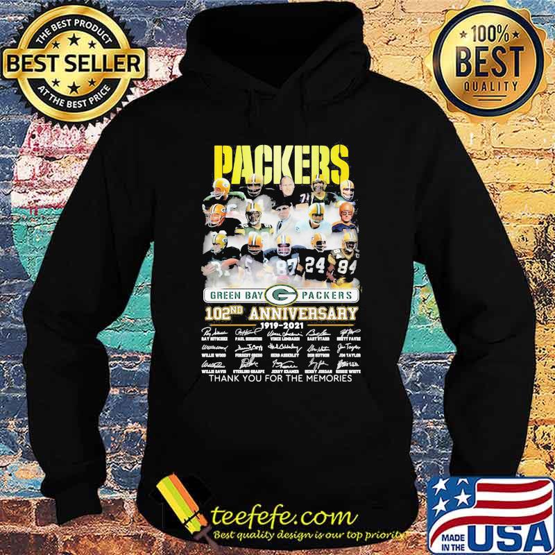 Packers Green Bay Packers 102nd Anniversary 1919 2021 Signature Shirt Hoodie Packers Green Bay Packers 102nd Anniversary 1919 2021 Signature Shirt Hoodie