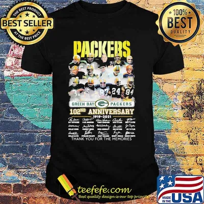 Packers Green Bay Packers 102nd Anniversary 1919 2021 Signature Shirt