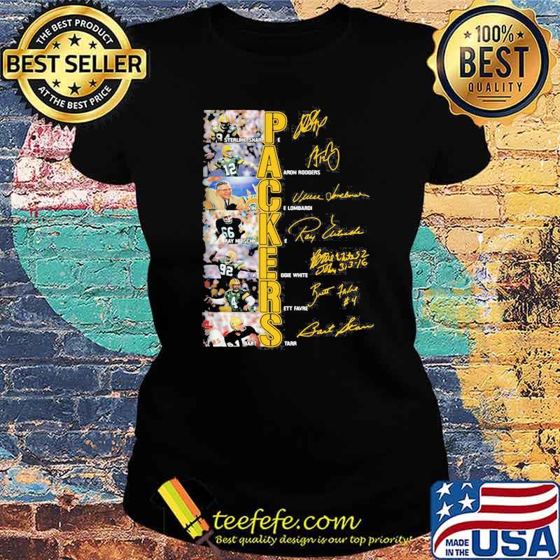 Packers Name Player Team Football Signature Shirt Ladies tee Packers Name Player Team Football Signature Shirt Ladies tee