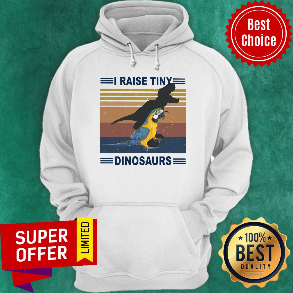 Premium I Raise Tiny Dinosaurs And Parrot Vintage Retro Shirt