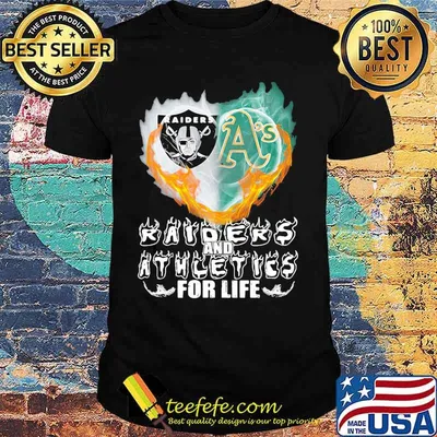 Raiders And Athleties For Life Logo Team Football In My Heart Shirt