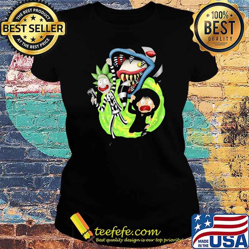 Rick Sanchez Morty Beetlejuice Cartoon Shirt Ladies tee Rick Sanchez Morty Beetlejuice Cartoon Shirt Ladies tee
