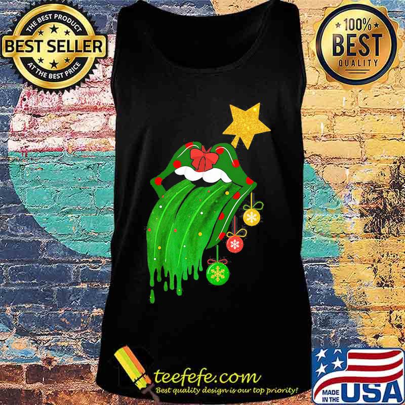 Rock And Roll Rolling Stone Lips Grinch Merry Xmas Shirt Tank top Rock And Roll Rolling Stone Lips Grinch Merry Xmas Shirt Tank top