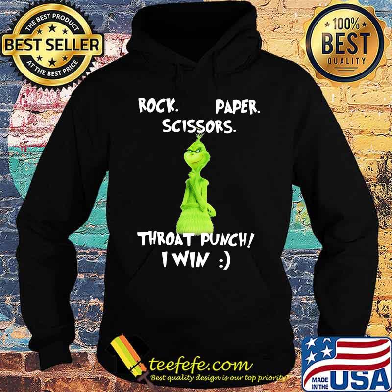 Rock Paper Scissors Throat Punch I Win Grinch Shirt Hoodie Rock Paper Scissors Throat Punch I Win Grinch Shirt Hoodie