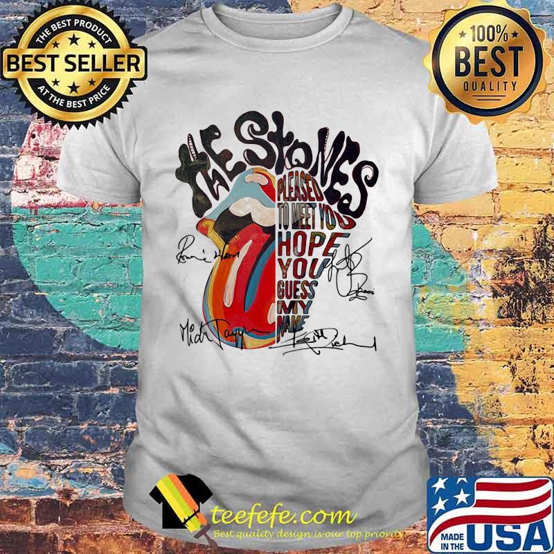 Rolling Stone Lips Pleased To Meet You Hope You Guess Signature Shirt