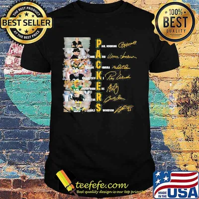 Signature Name Player Team Of Packers Football Shirt