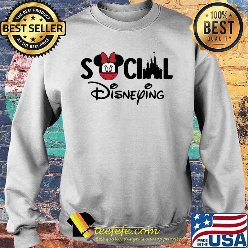 Social Disneying Mickey Mouse Girl Wear Mask Shirt Sweater Social Disneying Mickey Mouse Girl Wear Mask Shirt Sweater