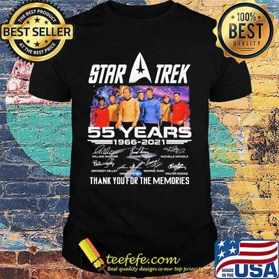 Star Trek 55 Years 1966 2021 Signature Thank You For The Memories Shirt