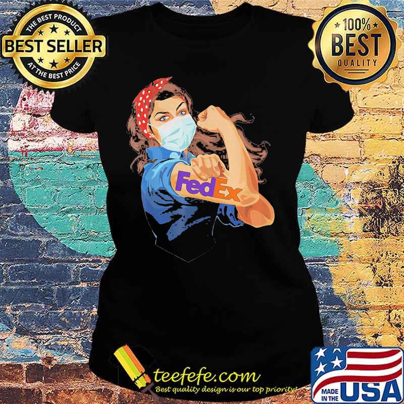 Strong Girl Ribbon Red Wear Mask Fedex Covid 19 Shirt Ladies tee Strong Girl Ribbon Red Wear Mask Fedex Covid 19 Shirt Ladies tee