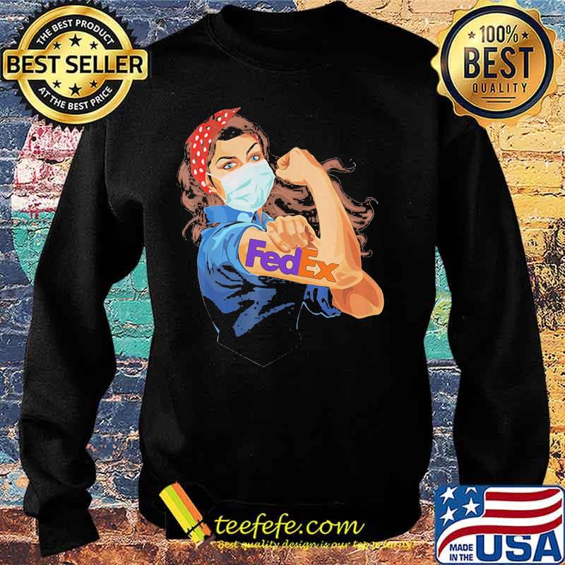 Strong Girl Ribbon Red Wear Mask Fedex Covid 19 Shirt Sweater Strong Girl Ribbon Red Wear Mask Fedex Covid 19 Shirt Sweater