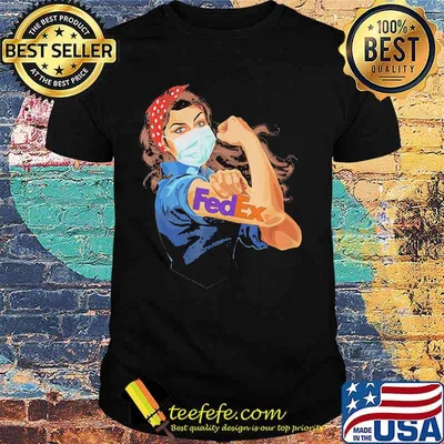 Strong Girl Ribbon Red Wear Mask Fedex Covid 19 Shirt