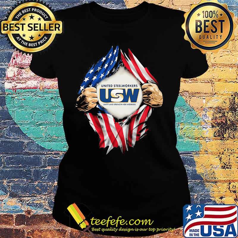 Superman United Steelworkers Unity And Strength For Workers American Flag Shirt Ladies tee Superman United Steelworkers Unity And Strength For Workers American Flag Shirt Ladies tee