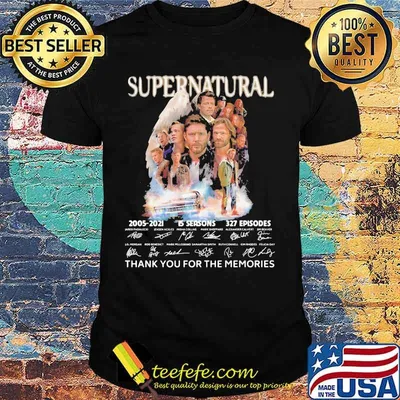 Supernatural 15 Seasons 2005 2021 16 Years Of Thank You For The Memories Signature Shirt