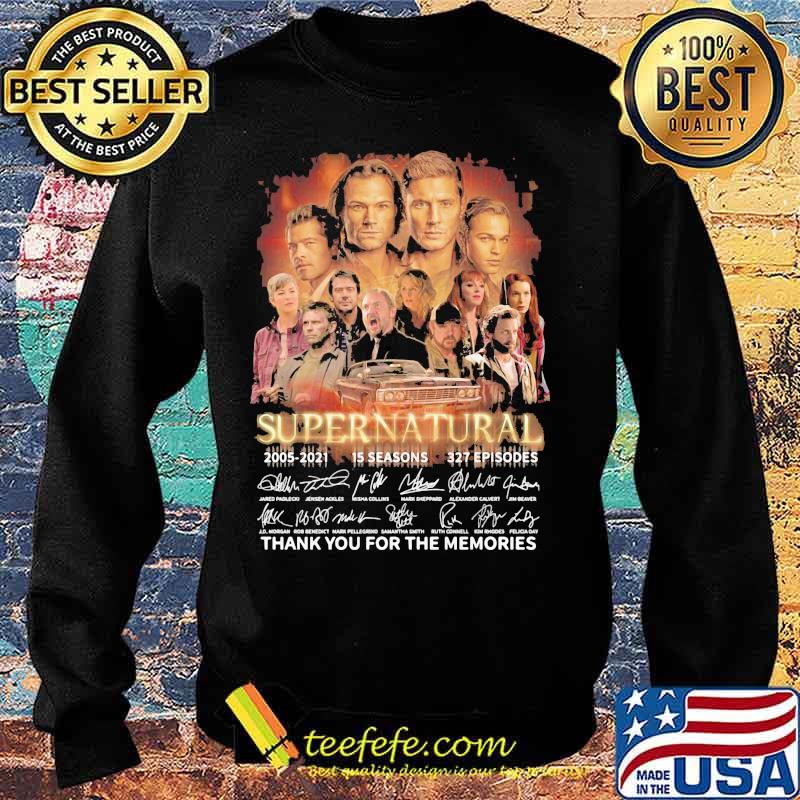 Supernatural 2005 2021 15 Seasons Thank You For The Memories Signature Shirt Sweater Supernatural 2005 2021 15 Seasons Thank You For The Memories Signature Shirt Sweater