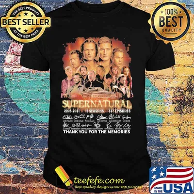 Supernatural 2005 2021 15 Seasons Thank You For The Memories Signature Shirt