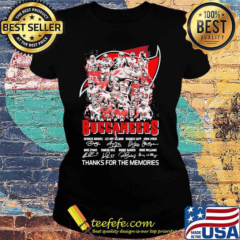 Tampa Bay Buccaneers Signature Thanks For The Memories Shirt Ladies tee Tampa Bay Buccaneers Signature Thanks For The Memories Shirt Ladies tee