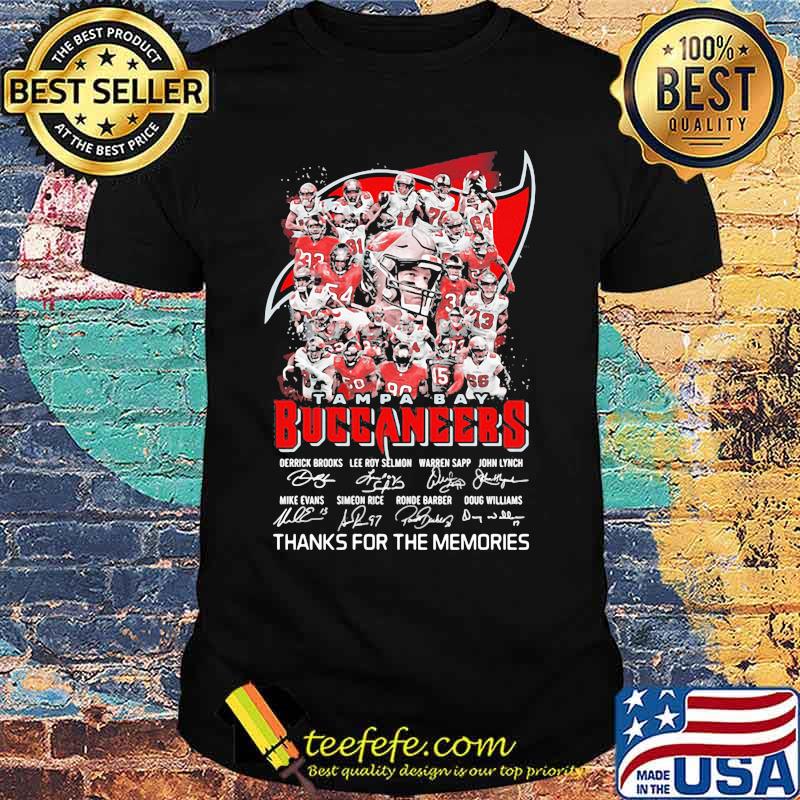 Tampa Bay Buccaneers Signature Thanks For The Memories Shirt Tampa Bay Buccaneers Signature Thanks For The Memories Shirt