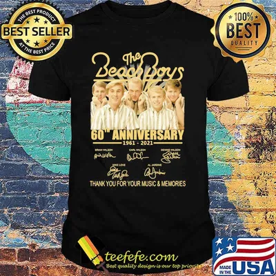 The Beach Boys 60th Anniversary 1961 2021 Thank You For The Memories Signature Shirt