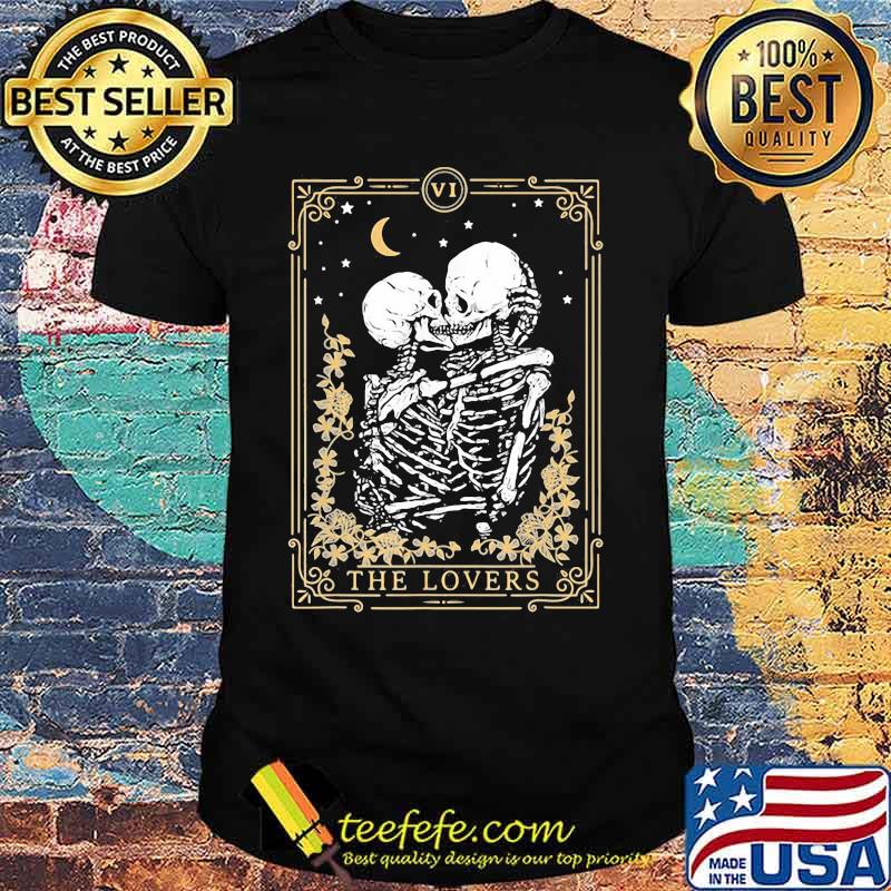 The Loves Couple Skull Kiss Stars Moon Shirt