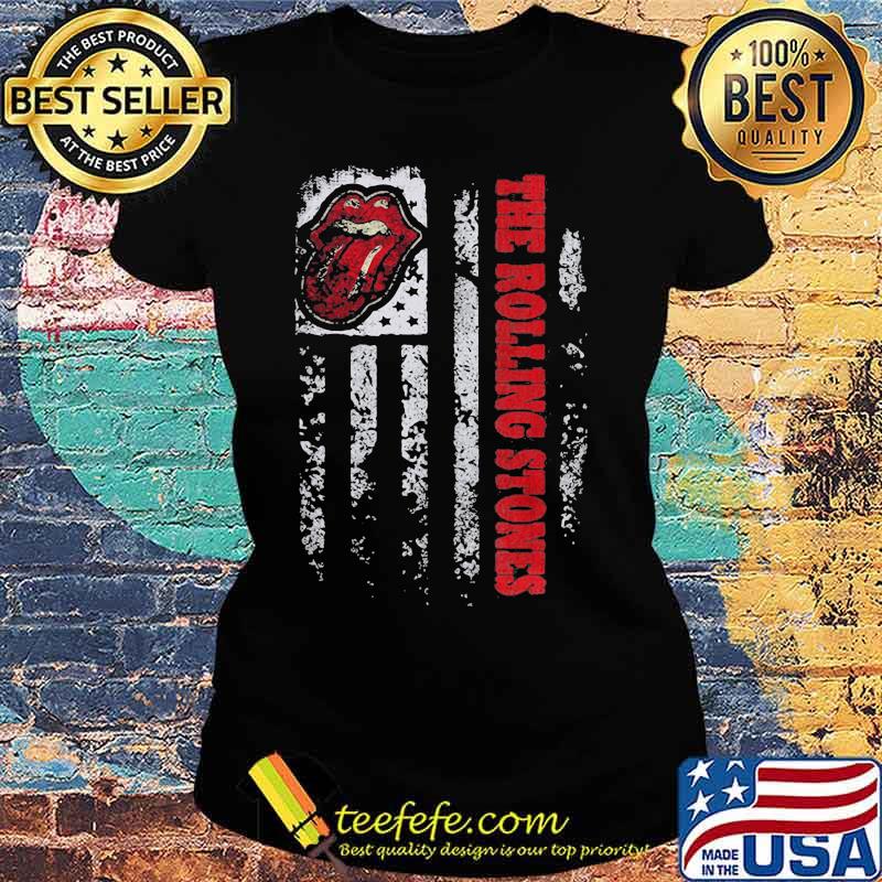 The Rolling Stone Lips American Flag Shirt Ladies tee The Rolling Stone Lips American Flag Shirt Ladies tee