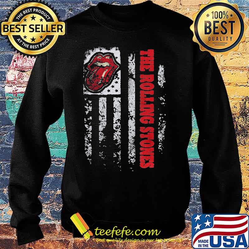 The Rolling Stone Lips American Flag Shirt Sweater The Rolling Stone Lips American Flag Shirt Sweater