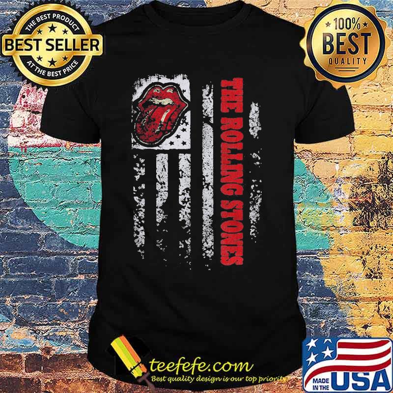 The Rolling Stone Lips American Flag Shirt The Rolling Stone Lips American Flag Shirt