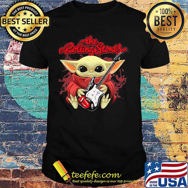 The Rolling Stones Baby Yoda Guitar Shirt The Rolling Stones Baby Yoda Guitar Shirt
