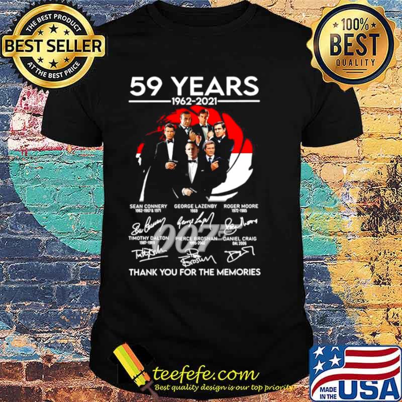077 59 Years 1962 2021 Signatures Thank You For The Memories shirt