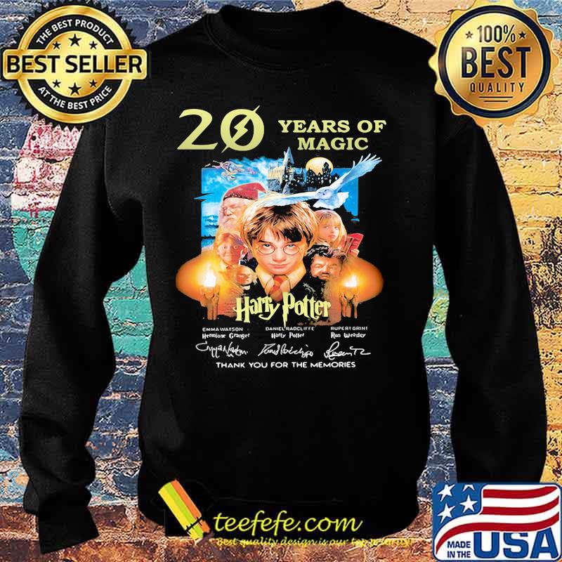 20 Years Of Magic Harry Potter Thank You For The Memories Signature Shirt Sweater 20 Years Of Magic Harry Potter Thank You For The Memories Signature Shirt Sweater