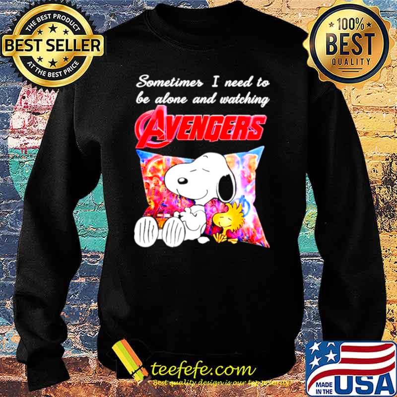 2021 Snoopy Sometimes I need to be alone and Watching Avengers s Sweater 2021 Snoopy Sometimes I need to be alone and Watching Avengers s Sweater