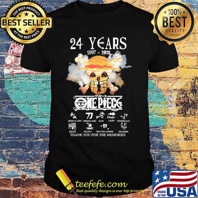 24 Years 1997 2021 One Peck Thank You For The Memories Skull Shirt