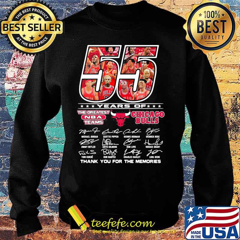 55 Years Of The Greatest Team Chicago Bulls Thank You For The Memories Signature Shirt Sweater 55 Years Of The Greatest Team Chicago Bulls Thank You For The Memories Signature Shirt Sweater
