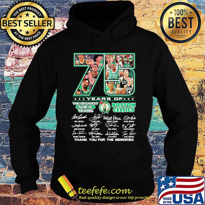 75 Years Of Boston Celtics Thank You For The Memories Signature Shirt Hoodie 75 Years Of Boston Celtics Thank You For The Memories Signature Shirt Hoodie
