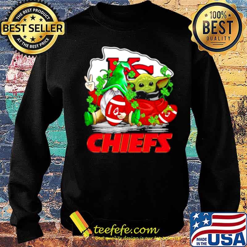 Gnome And Baby Yoda Chiefs Football Patrick’s Day s Sweater Gnome And Baby Yoda Chiefs Football Patrick’s Day s Sweater