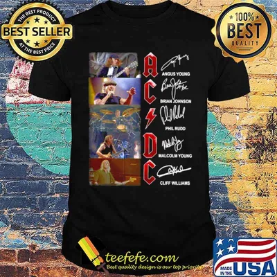 Ac Dc Young Johnson Rudd And Malcolm Young 2021 Signatures shirt