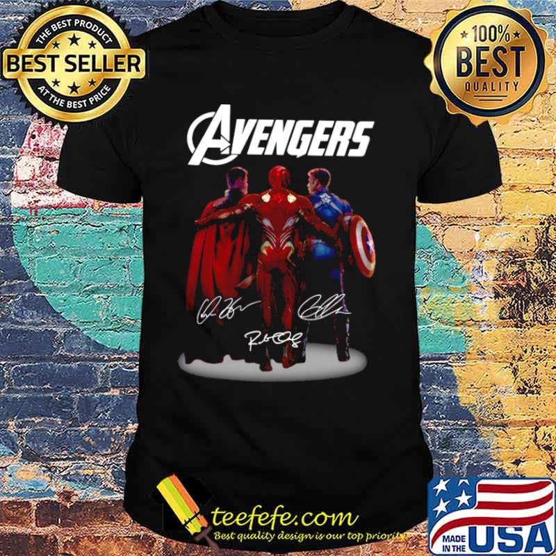 Avengers Thor Iron Man Captain America signatures shirt Avengers Thor Iron Man Captain America signatures shirt