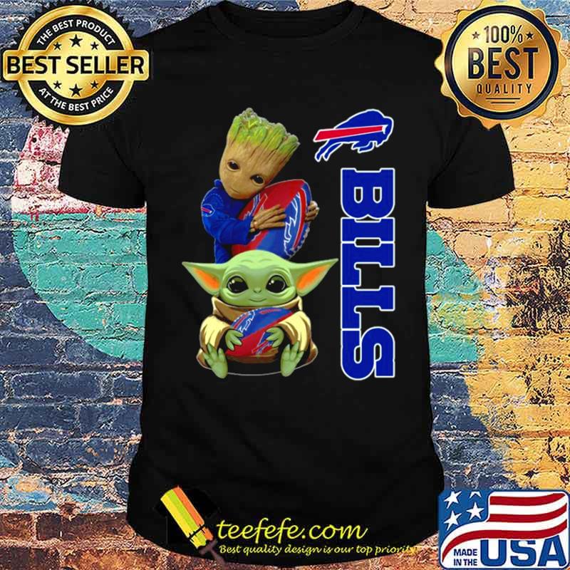 Baby Yoda And Groot Hug Rugby Buffalo Bills 2021 Shirt