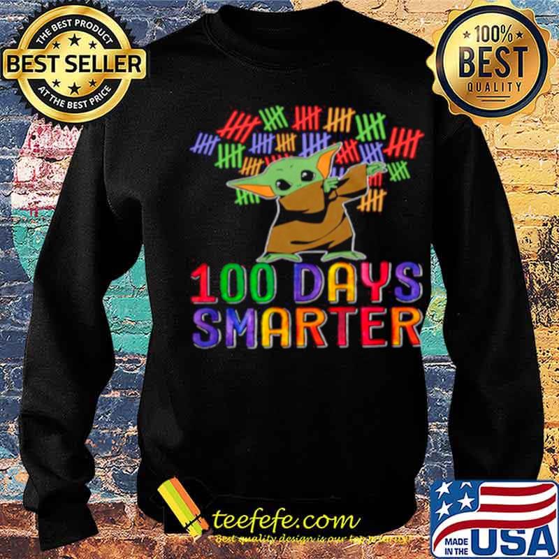 Baby Yoda Dabbing 100 Days Smarter Color s Sweater Baby Yoda Dabbing 100 Days Smarter Color s Sweater