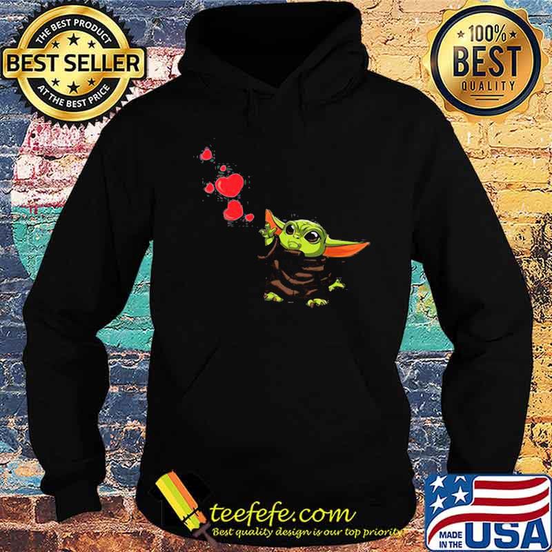 Baby Yoda Hearts Happy Valentine Day Shirt Hoodie Baby Yoda Hearts Happy Valentine Day Shirt Hoodie