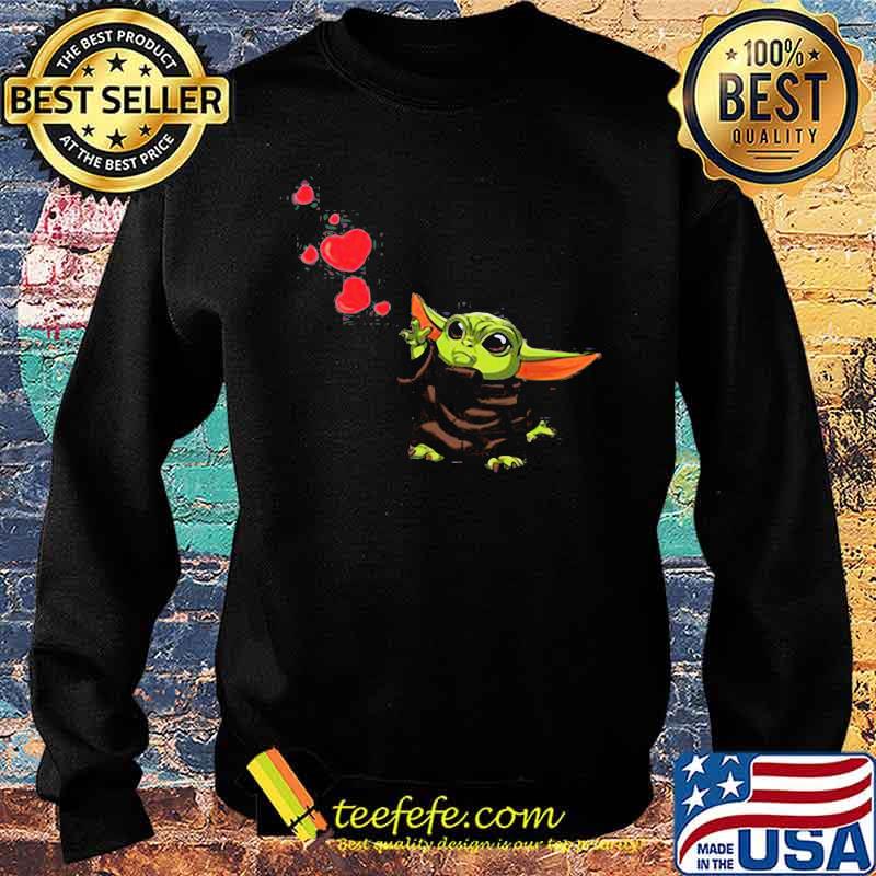 Baby Yoda Hearts Happy Valentine Day Shirt Sweater Baby Yoda Hearts Happy Valentine Day Shirt Sweater