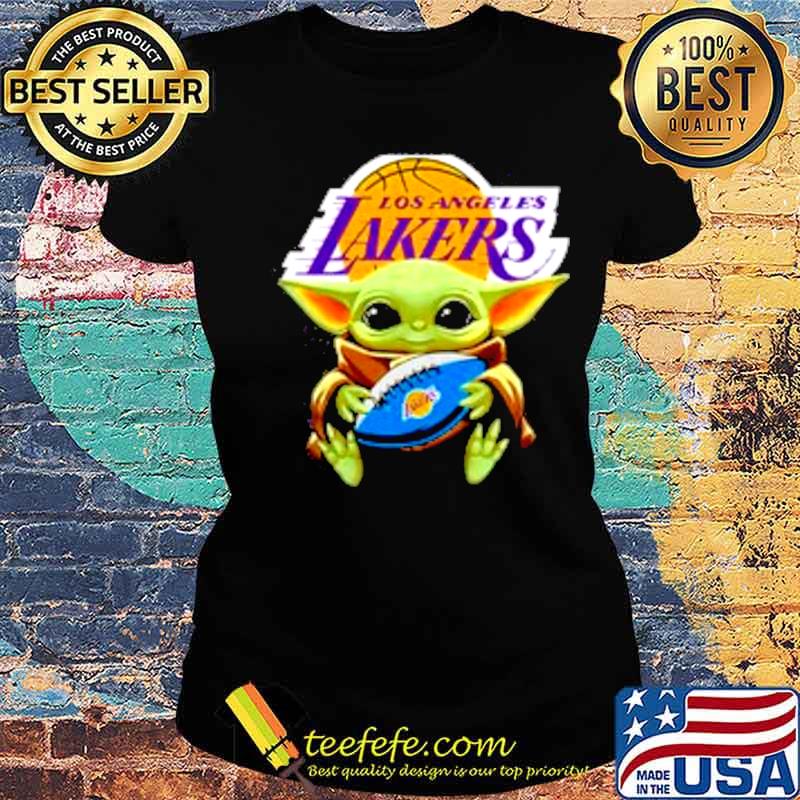 Baby yoda rugby los angeles lakers basketball s Ladies tee Baby yoda rugby los angeles lakers basketball s Ladies tee